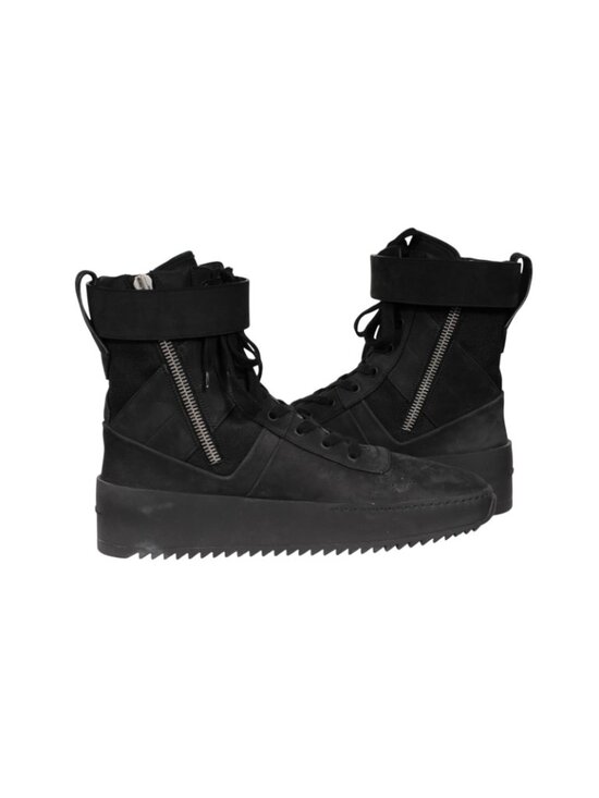Fear of God Military Sneaker Size IT 42 US 9 Triple Black Suede Nylon High Top main image 9